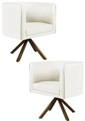 Kit 2 Poltronas Decorativas Base Giromad Madeira Betina C-309 Veludo B