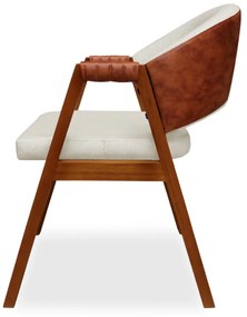 Poltrona Decorativa Suellen Linho Bege Cru