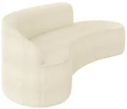 Sofá 4 Lugares Para Sala 220cm Orgânico Wendi Boucle Bege I01  - Mpoze