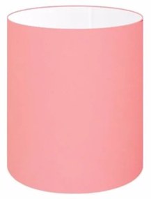 Cúpula em tecido cilíndrica abajur luminária cp-2009 13x15cm rosa bebê
