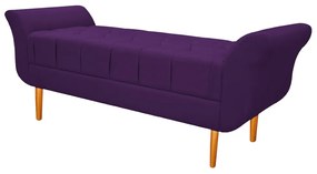 Recamier Estofado Ari 195 cm King Size Suede Roxo - ADJ Decor