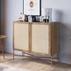 Balcão Aparador Buffet Cantinho do Café Pé Metal Arlo A10 Hanover/Dour