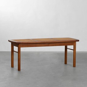 Banco Frame em Palha Natural Canela - 1,10m