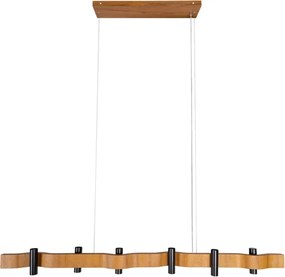 Pendente Linear Madeira Imbuia Flow