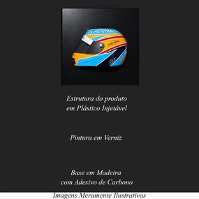Quadro 3D Decorativo Helmet R26 FA Azul G53 - Gran Belo