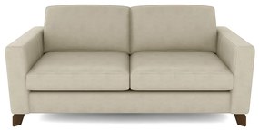Sofá Sala de Estar Living 3 Lugares 260cm Presley Pés Madeira Veludo Bege G52 - Gran Belo