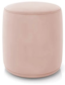 Puff Redondo Orgânico para Sala Malu Veludo M11 - D'Rossi - Rose