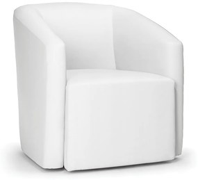 Poltrona Decorativa Orgânica Stella Max Sintético D03 - D'Rossi - Branco