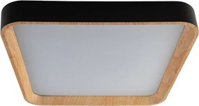 Plafon Led De Sobrepor Quadrado Metal 24w 3000k Eve - PRETO