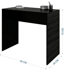 Mesa Escrivaninha Escritório Home Office Organizadora Preta