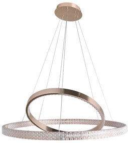 Pendente Led Metal Dourado 50W 3000K