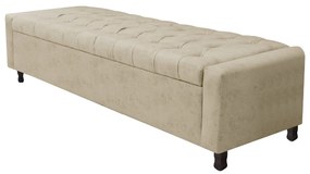 Kit Cabeceira e Calçadeira Baú Casal Everest P02 140 cm para cama Box Corano - ADJ Decor