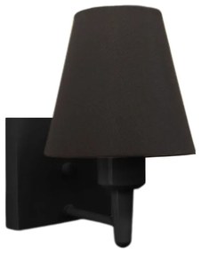 Arandela Quadrada Md-2034 Preto Cúpula em Tecido Cone Preta - Bivolt