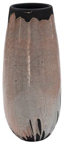 Vaso Aberto decorativo em Cerâmica Carolina Haveroth – Rakú Alto Brilho