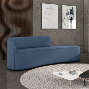 Sofá 4 Lugares Orgânico 220 cm Morgan Suede - Verde - Azul Marinho