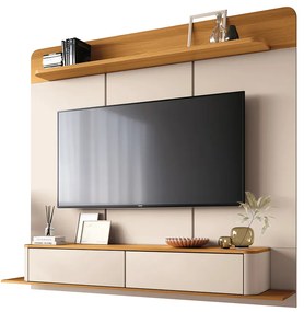 Home Painel Galax Suspenso para TV até 70 Polegadas Off White/Cinamomo G26 - Hb Móveis
