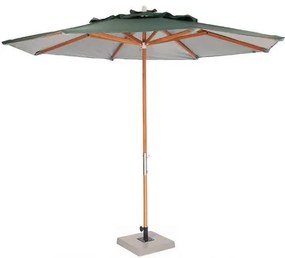 Ombrelone Leblon Verde Militar em Madeira 2,90 MT (LARG) Base 49x49 cm Central com Tecido Bagun - 44301 Sun House