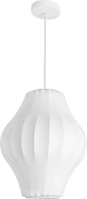 Pendente Tecido E Metal Branco Ø40x32cm Balloon