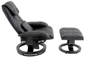 Poltrona de Massagem Grenaa Elétrica Reclinável Giratória PU Sintético Preta G56 - Gran Belo
