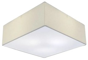 Plafon Quadrado Vivare Md-3001 Cúpula em Tecido 35x35x12cm - Bivolt - Para 3 Lâmpadas Bulbo 12w Não Inclusa