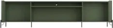 Rack TV 75 Pol 220cm 4 Portas Brise Blen Musgo/Preto I06 - Mpozenato