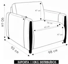 Poltrona Decorativa para Sala de Estar 98cm Amaranto Z32 Veludo Verde