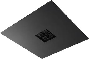 Plafon Led De Sobrepor Aluminio Preto 24,8W 2700K Movie