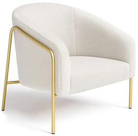 Poltrona Sala Industrial Alta Dourado Stella Bouclê D03 - D'Rossi - Cinza