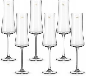 Kit de Taças de Cristal para Champanhe Classic 300ml - 6 Pçs  6 Pçs