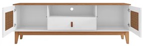 Rack Esmeralda 1.60 Branco/Noce - Casa D Móveis