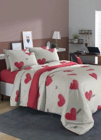 Jogo de Cama Vermelho Queen 4 Peças