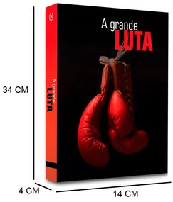 Livro Decorativo "A Grande Luta" 34x14x4 cm - D'Rossi