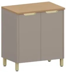 Balcão de Cozinha Com Tampo 80cm 2 Portas Marina Cinammon L01 - Mpozen
