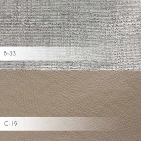 Poltrona Decorativa Kitana Pés Palito PU Sintético/Linho Bege/Branco G15 - Gran Belo