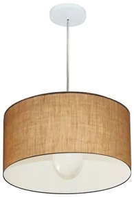 Pendente Cilíndrico Palha MJ-4202 Para Mesa de Jantar e Estar
