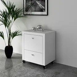 Armário para Home Office ME4112 com Rodízios Branco - Tecno Mobili