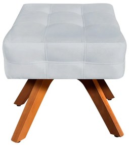 Puff Banqueta Decorativo Giratório MM30 Kit 2 Elisa Suede D03 - D'Rossi - Cinza