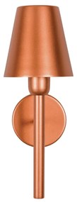 Arandela Duquesa C/ Cúpula Aluminio Haste Slim Tocha 1Xe27 Mini Ø13,5X... (CP-M - Champagne Metálico)