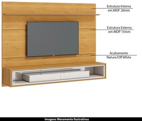 Home Suspenso Decorativo 218cm Reyna Nature/Off White G29 - Gran Belo
