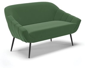 Namoradeira 02 Lugares Giovana Suede Pés Palito de Ferro - D'Rossi - Verde