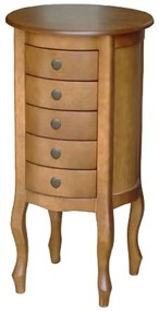 Barrica Mona com Pés Inglês e 5 Gavetas - Wood Prime NP 10620