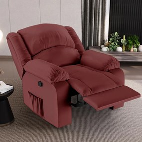 Poltrona do Papai Reclinável Melim Zero Wall PU FH1 - D'Rossi - Vermelho