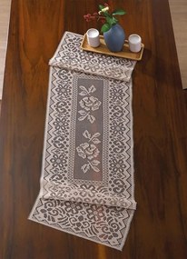 Trilho de Mesa Renda Bege 40x150 cm