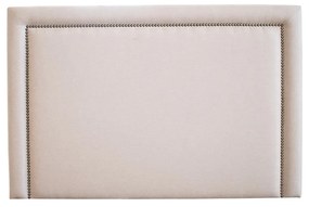 Cabeceira Lisa Casal com Tachas - Tecido Linho Doré  Kleiner