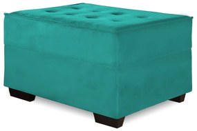 Puff Decorativo Coímbra 60x80 Suede Azul Tiffany