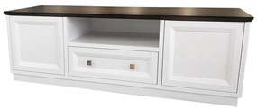 Rack Louvre M - 2m - Branco com Tampo Vintage Clássico Kleiner