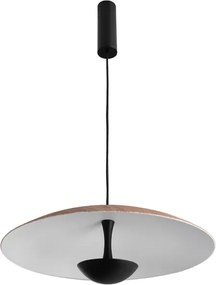 Pendente Led Aluminio Preto Freijo 24W 3000K Shimeji