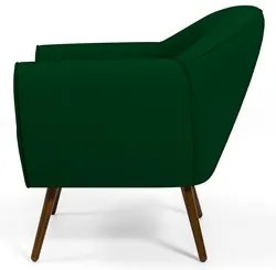 Poltrona Decorativa Sala de Estar Pés Palito Madeira Nina C-303 Veludo