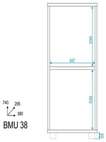 Armário Balcão Multiuso 1 Porta Branco