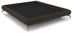 Cama King Base Box 193x203cm Pés de Ferro Cold Z37 Veludo Marrom - Mpo